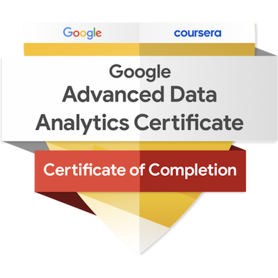 Google Advanced Data Analytics Certificate